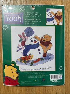 Disney Winnie the Pooh Mr. Snowman Cross Stitch Kit